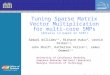Tuning Sparse Matrix Vector Multiplication for multi-core SMPs (details in paper at SC07)
