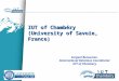 IUT of Chambéry  (University of Savoie, France)