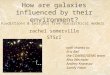 How are galaxies influenced by their environment?