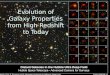 Evolution of Galaxy Properties from High Redshift to Today