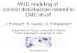 MHD modeling of  coronal disturbances related to CME lift-off