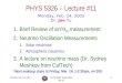 PHYS 5326 – Lecture #11