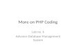 More on PHP Coding