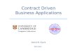 Contract Driven Business Applications