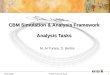 CBM Simulation & Analysis Framework Analysis Tasks