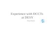 Experience with DCCTs  at DESY