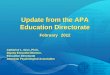Update from the APA Education Directorate February  2012