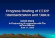Progress Briefing of EERP Standardization and Status