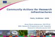 Community Actions for Research Infrastructures Paris, Ocdtober  2009