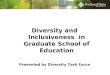 Diversity and Inclusiveness  in Graduate School of Education Presented by Diversity Task Force