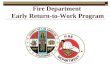 Fire Department  Early Return-to-Work Program