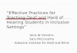 “Effective Practices for Teaching Deaf and Hard of Hearing Students in Inclusive Settings”