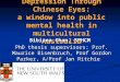 Depression Through  Chinese Eyes:  a window into public mental health in multicultural Australia