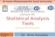 CS433 Modeling and Simulation Lecture 05  Statistical Analysis Tools