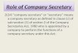 Role of Company Secretary