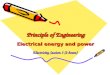 Principle of Engineering Electrical energy and power
