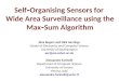 Self‐Organising Sensors for  Wide  Area Surveillance using the Max‐Sum Algorithm