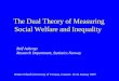The Dual Theory of Measuring Social Welfare and Inequality