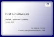 First Derivatives plc Polish Graduate Careers October 2005