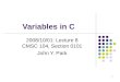 Variables in C