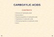 CONTENTS   Structure of carboxylic acids      Nomenclature