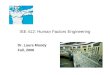 ISE 412: Human Factors Engineering