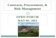 Contracts, Procurement, & Risk Management