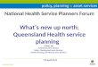 National Health Service Planners Forum What’s new up north: Queensland Health service planning