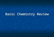 Basic Chemistry Review
