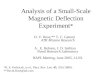 Analysis of a Small-Scale Magnetic Deflection Experiment *