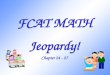FCAT MATH Jeopardy! Chapter 24 - 27