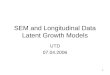 SEM and Longitudinal Data Latent Growth Models