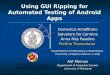 Using GUI Ripping for Automated Testing of Android Apps