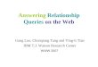Answering Relationship Queries on the Web