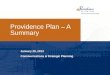 Providence Plan – A Summary