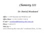 Chemistry 121