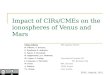 Impact of CIRs/CMEs on the ionospheres of Venus and Mars
