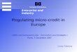 Regulating micro-credit in Europe