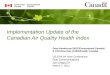 Implementation Update of the Canadian Air Quality Health Index