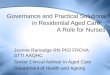 Governance and Practical Solutions in Residential Aged Care:   A Role for Nurses