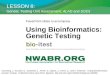 LESSON 8: Genetic Testing Unit Assessment:  ALAD  and  SOD1