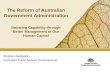 The Reform of Australian Government Administration