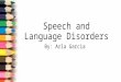Speech and  Language Disorders