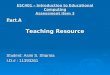 ESC401 – Introduction to Educational Computing Assessment item 3