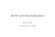 BCNF and Normalization