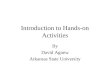 Introduction to Hands-on Activities