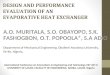 DESIGN AND PERFORMANCE  EVALUATION  OF AN  EVAPORATIVE  HEAT EXCHANGER