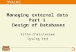 Managing external data  Part 1  Design of Databases