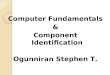 Computer Fundamentals  &  Component Identification Ogunniran Stephen T