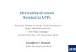 International Issues  Related to UTPs